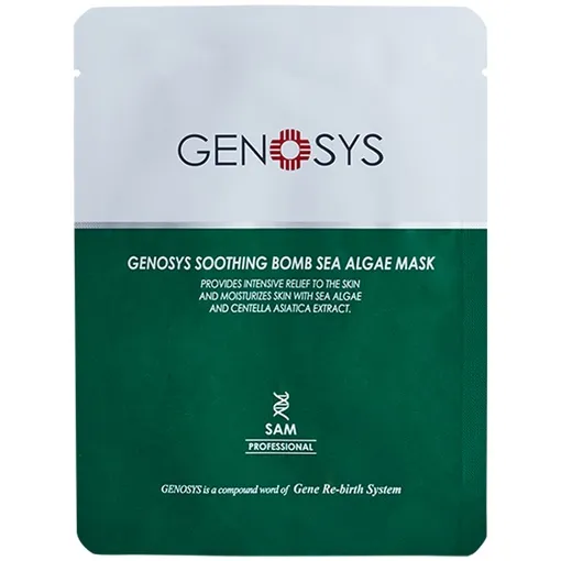 Genosys, Маска с морскими водорослями, Soothing Bomb Sea Algae Mask, 1 шт