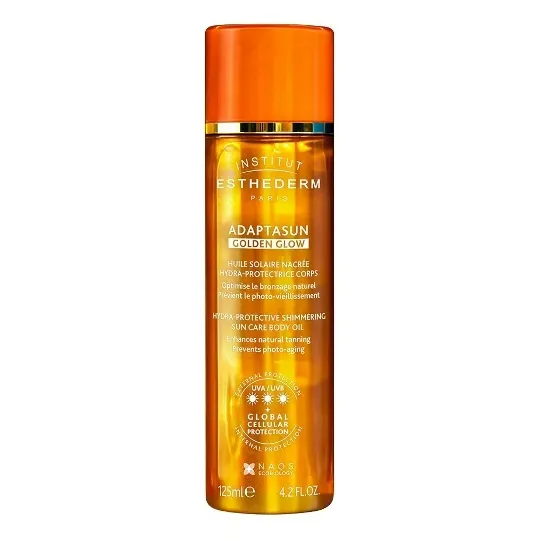 ESTHEDERM, Адаптасан солнезащитное масло с шиммером, Golden Glow 3*, 125 мл