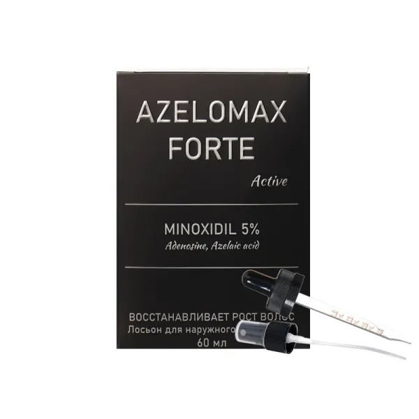 Azelomax, Лосьон для волос AZELOMAX forte active 5%, 60 мл