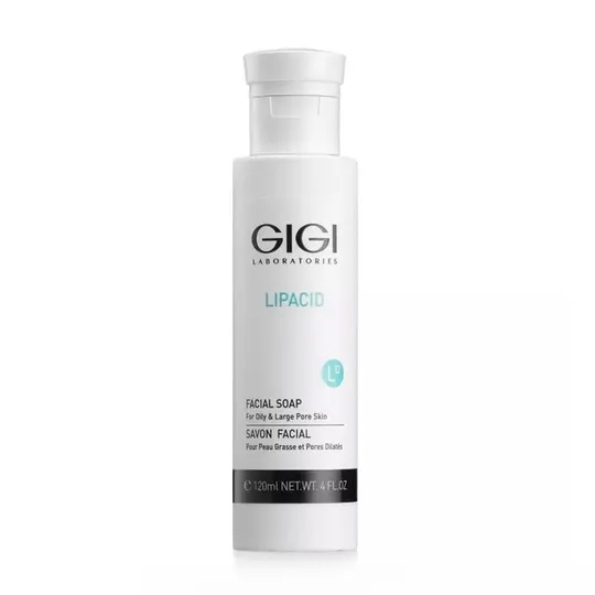 GiGi Очищающее бактерицидное мыло для жирной кожи с расширенными порами, Lipacid Facial Soap for oily and large pore skin, 120 мл
