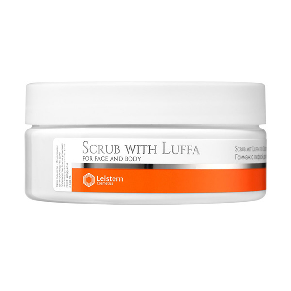 Leistern Cosmetics, Гоммаж с люффой для лица и тела, Scrub with Luffa for face and body, 150 мл
